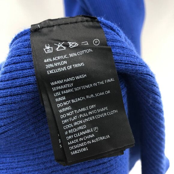 ‎Bardot Collar Knit Dress in Cobalt - Picture 10 of 12